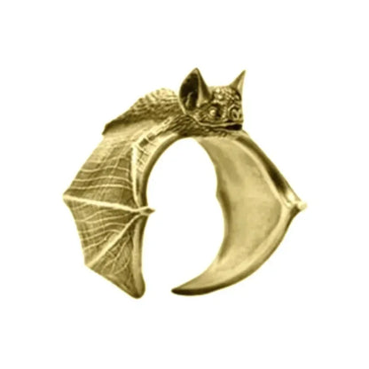 Halloween Vintage Bat Design Wing Rings for Women