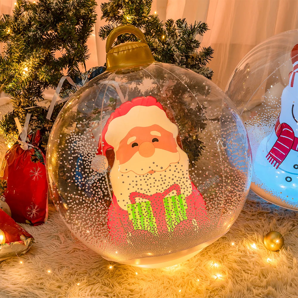 60CM PVC Inflatable Christmas Ball Decoration Light