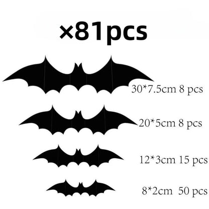 Halloween Bats 3D Wall Stickers