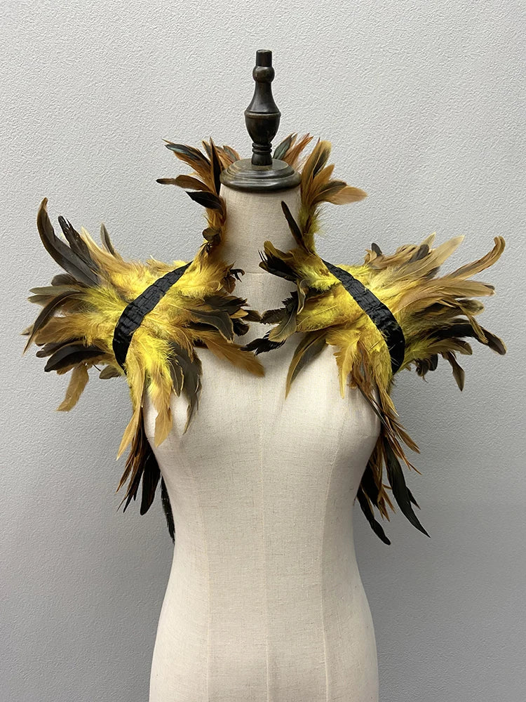 Natural Feather Shrugs Shawl For Women
