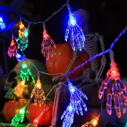 1PC 3M 20LED Halloween Spooky Skeleton Hand