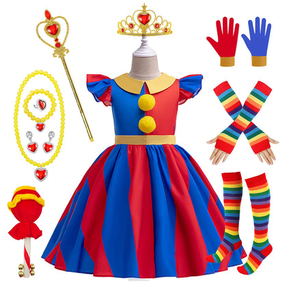 Kids Pomni Cosplay Costume