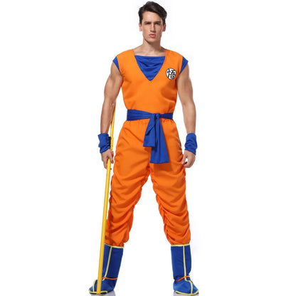 Adult Man Halloween Japanese Anime Son Goku Cosplay Costume