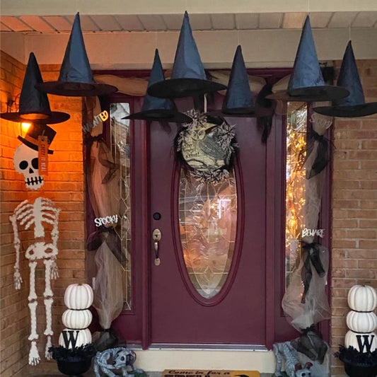 3/5pcs Halloween Black Witch Hat Yard