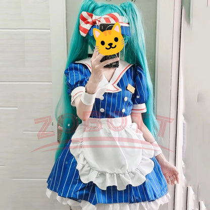 7PCS  Miku Cosplay Costumes