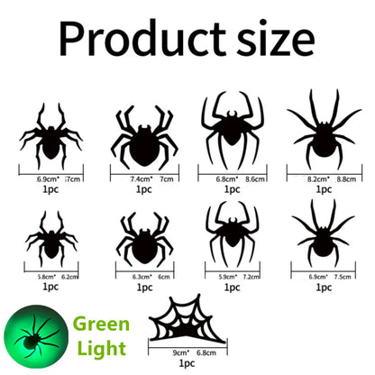 LED Bats Spider Decor - Glow-in-the-Dark 3D