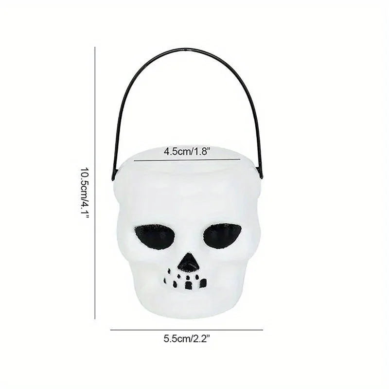 1pc Halloween Skeleton Bucket Portable
