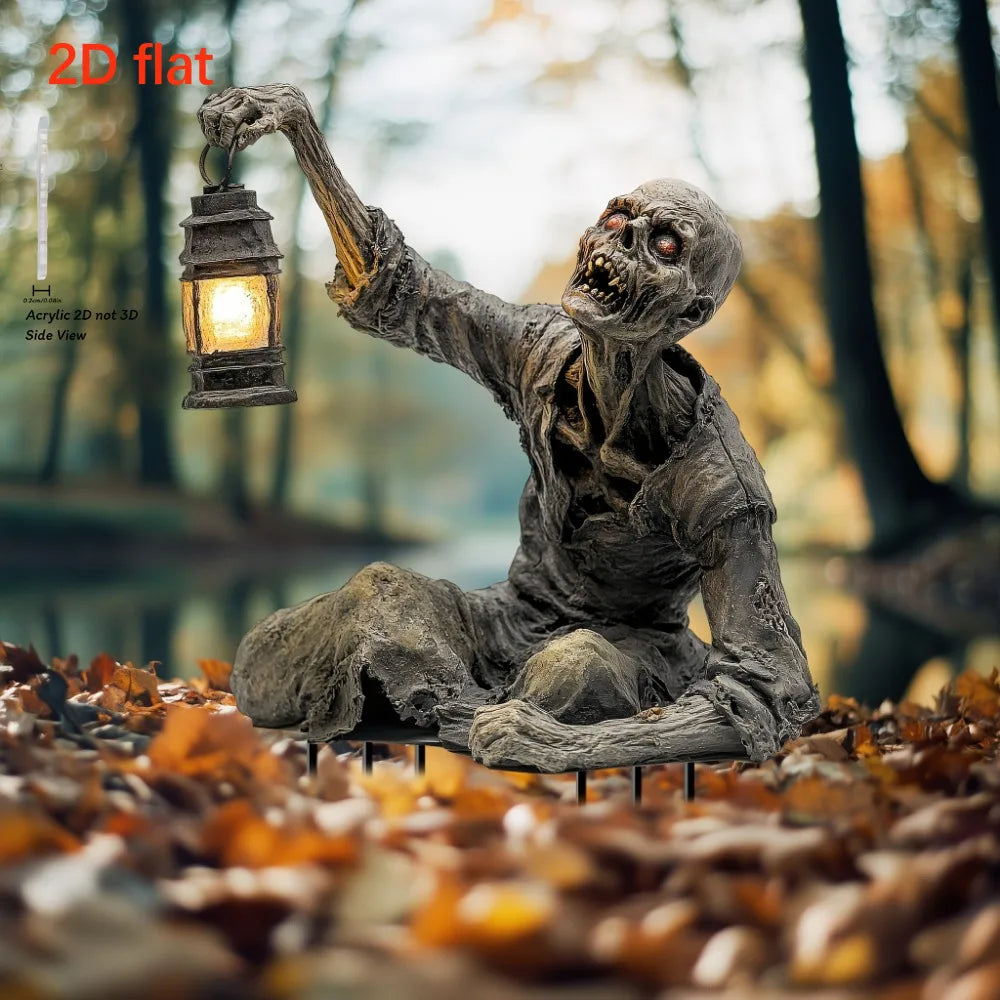 Zombie Ornament Spooky 2D Acrylic