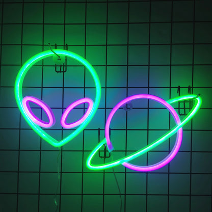 Halloween Bat Spirit LED Neon Wall Decor - USB or Battery Powered