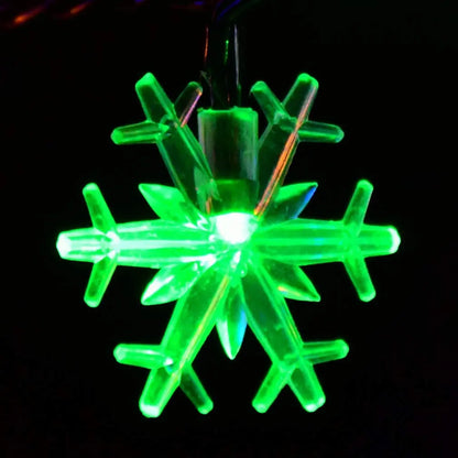 Snow Lamp Christmas Solar Snowflake String Lights