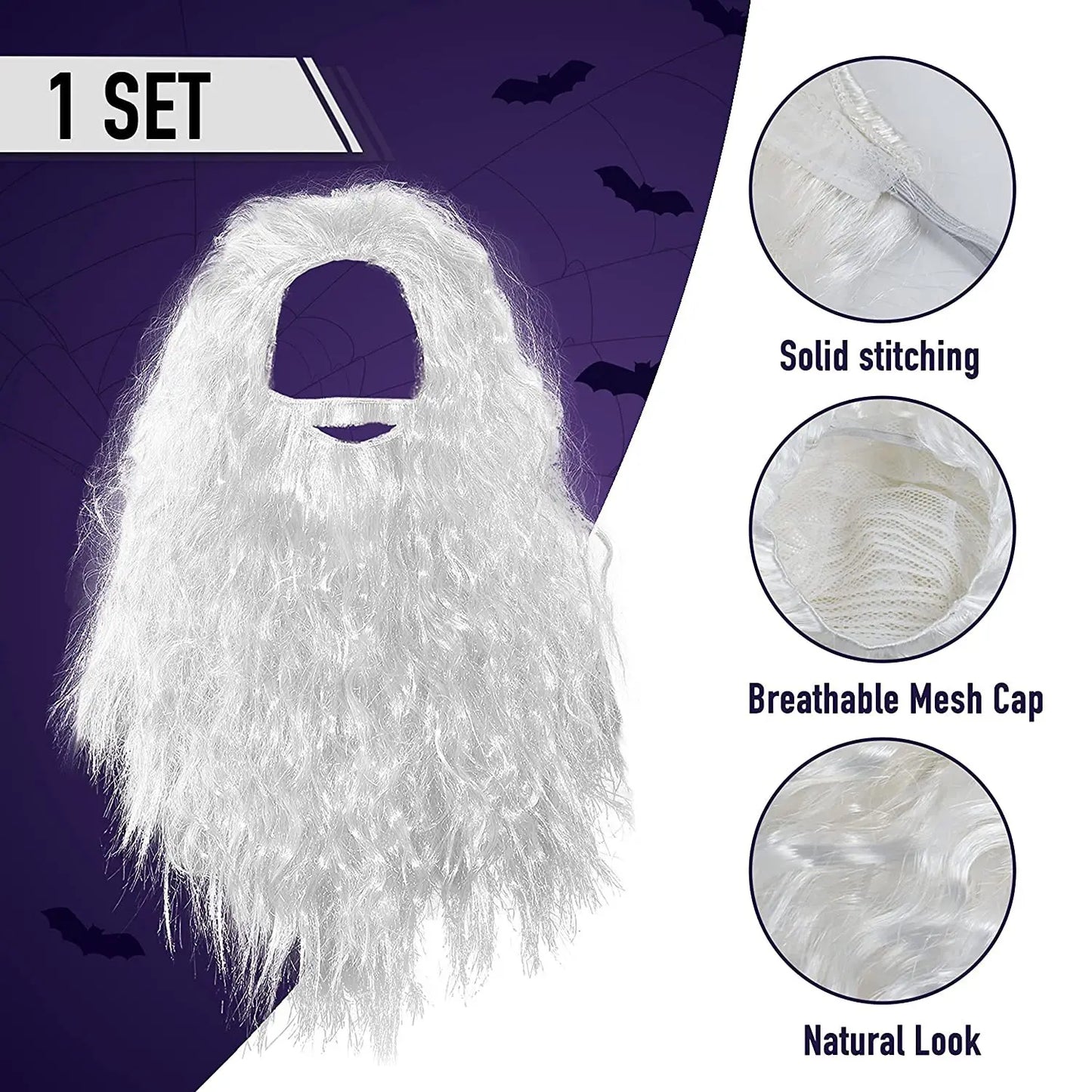 Beard Set Wizard Costume