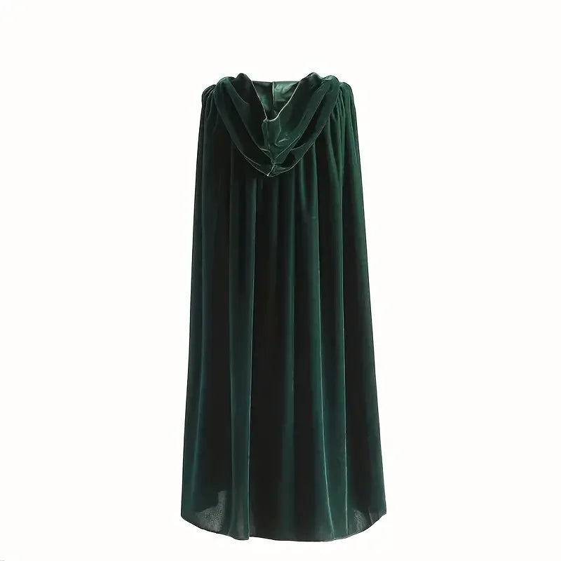 Medieval Black Hooded Cloak Adult Kid Unisex