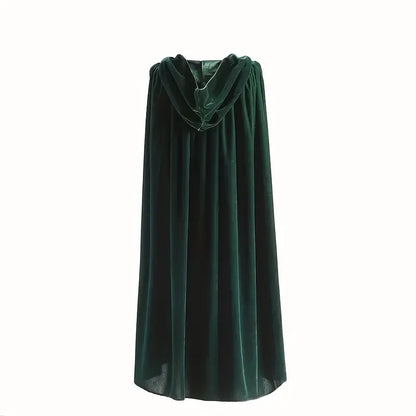 Medieval Black Hooded Cloak Adult Kid Unisex