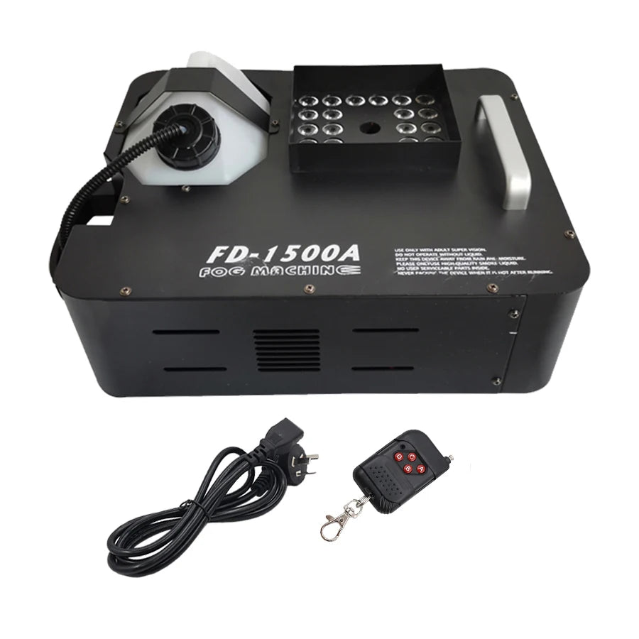 1500W Fog Smoke Machine DMX RGB 24LED Stage Light