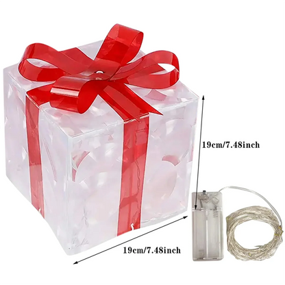 Outdoor Christmas Glowing Gifts Box Decoration