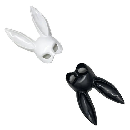 1pcs Black White Rabbit Mask