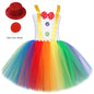 Rainbow Circus Clown Costume for Girls