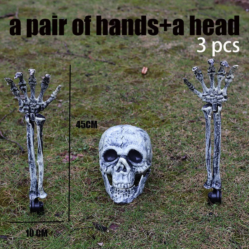 Skeleton Head Hands Halloween