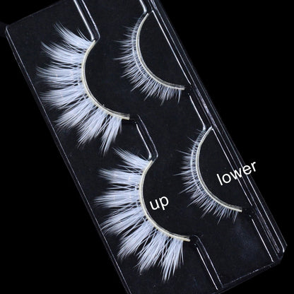 2 Pairs/cas 3D White Eyelashes