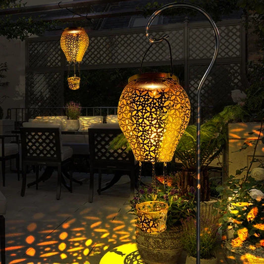 Hot Air Balloon Garden Landscape - Solar Light