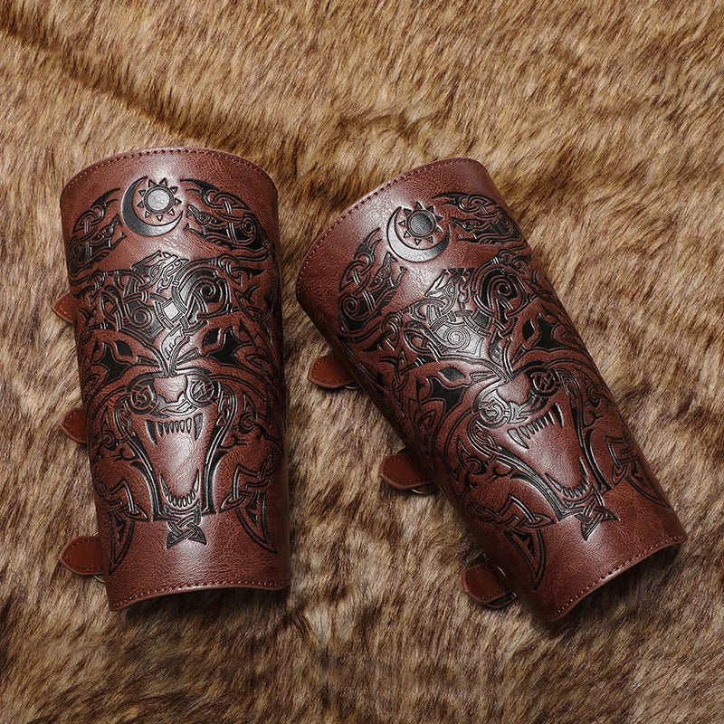 Medieval PU Leather Gauntlet Wristband