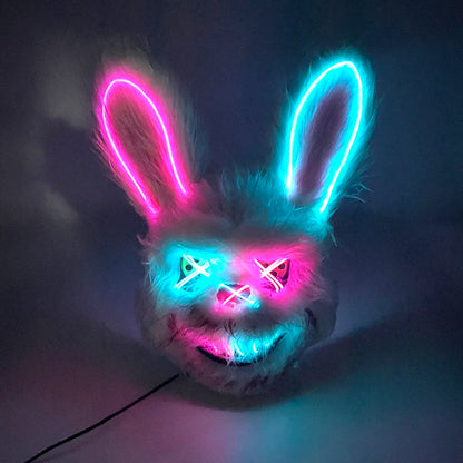 LED glowing Cosplay Bloody Rabbit Mask