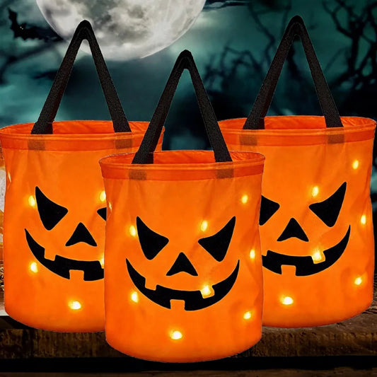 1-20PC LEDLight Up Halloween Pumpkin Candy