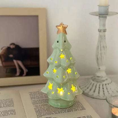 Adorable Ceramic Christmas Tree Figurine