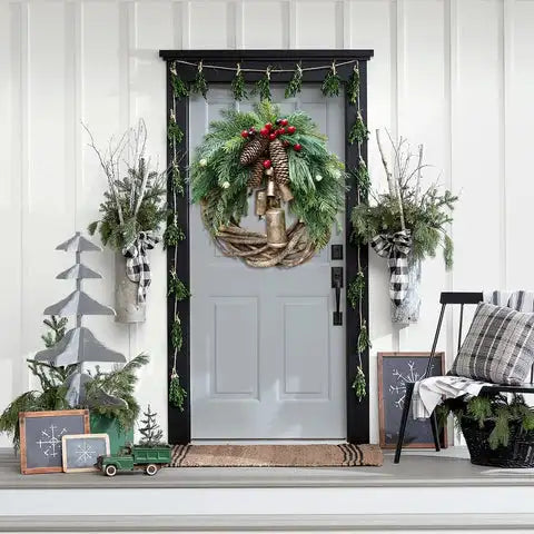 Christmas Wreath Farmhouse Boho Garland