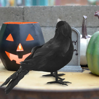 1-6PCS Scare Black Feather Crow