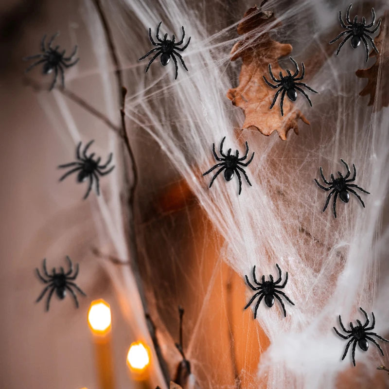 Plastic Spider Insect For Halloween Web Decor