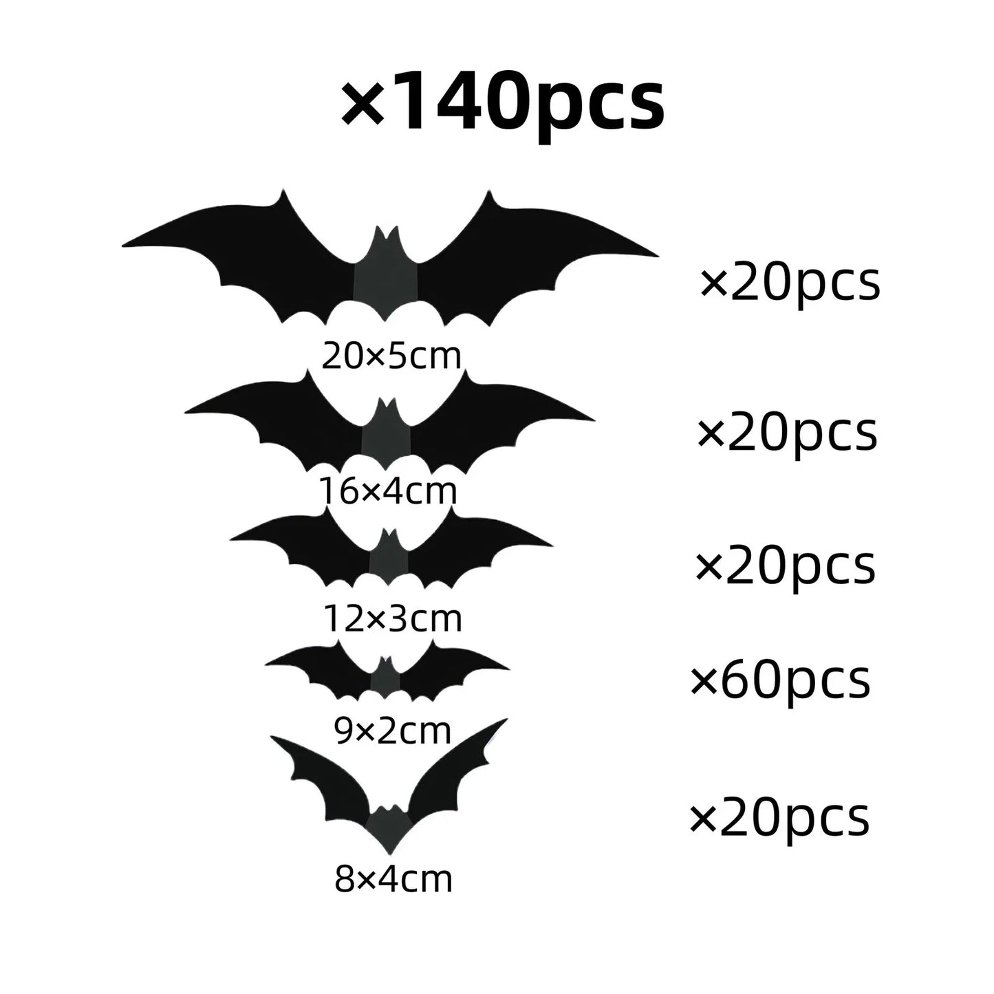 Halloween Bats 3D Wall Stickers