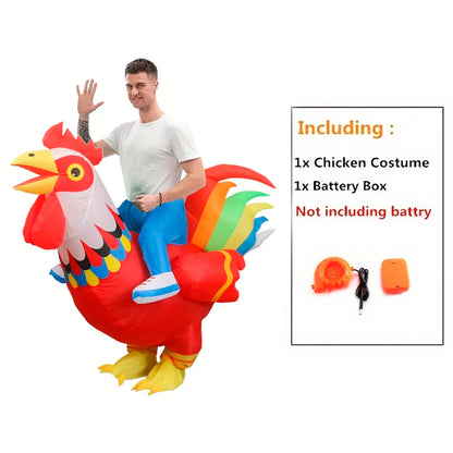 Colorful Rooster Inflatable Costume