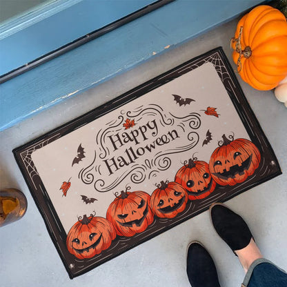 Pumpkin Ghost Skeleton Halloween Door mat - Festivewarehouse™