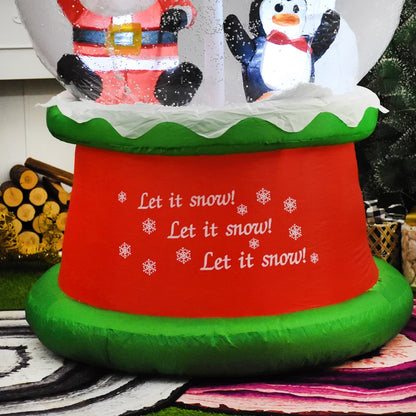 Inflatable Christmas Snow Globe with LED Light