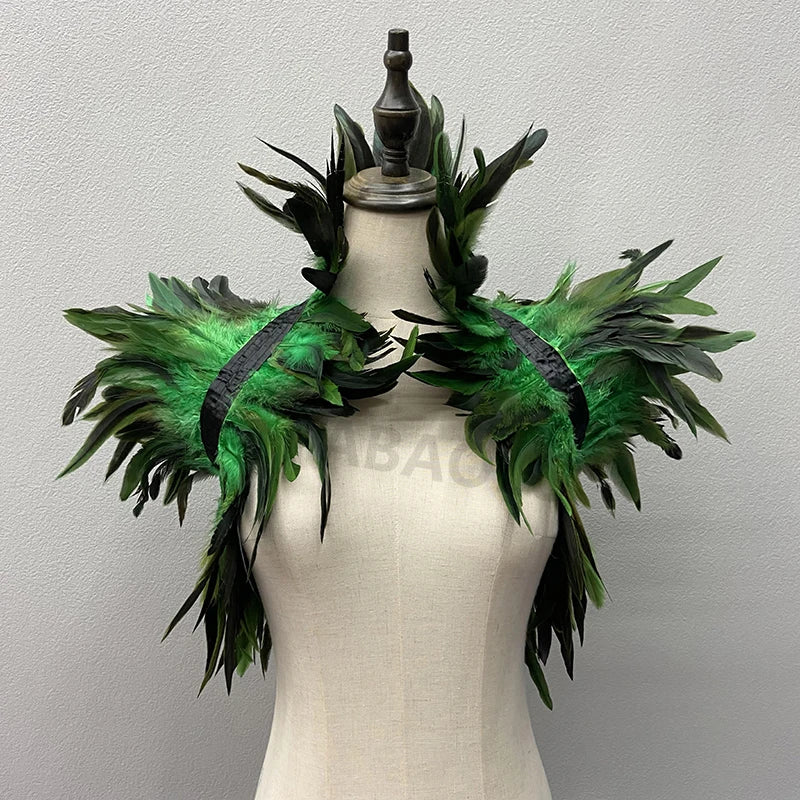 Natural Feather Shrugs Shawl For Women