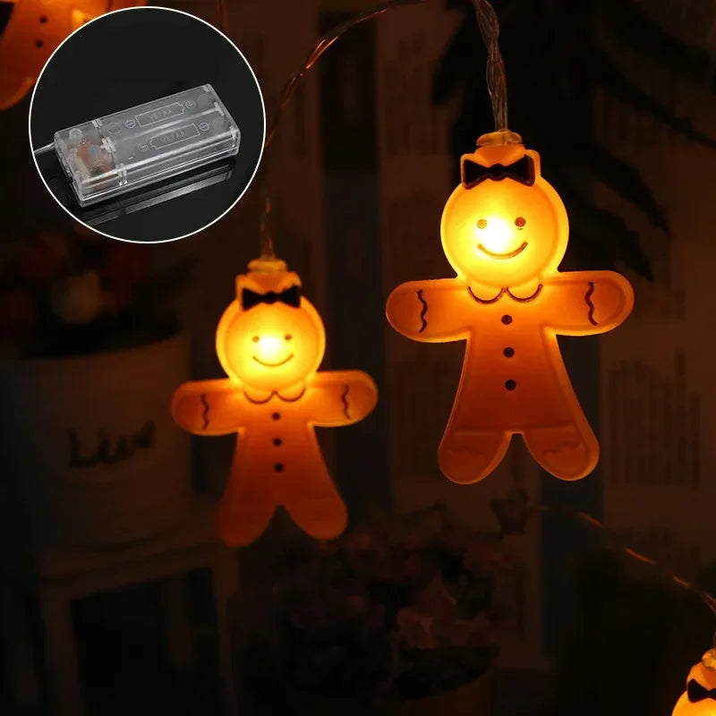 Gingerbread Man String Lights Christmas Decorations