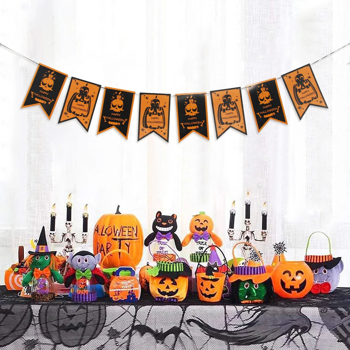 Happy Halloween Hanging Banner Garland - Festivewarehouse™