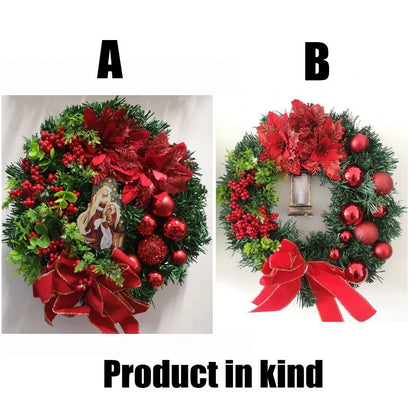 Christmas Decor - Artificial Flowers & Greenery, Gift Decor - Decorative Wreath for Home & Holiday