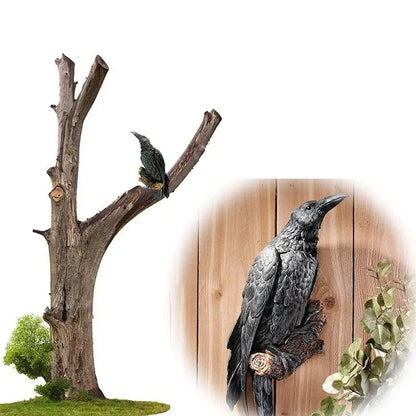 Fake Raven Resin Statue Bird Crow