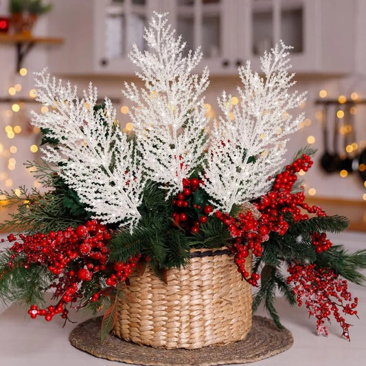 Artificial Pine Needles Branches - Elegant Seasonal Decor