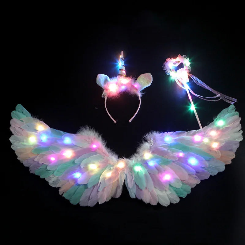 31.5" Angel wing halo and fairy wand