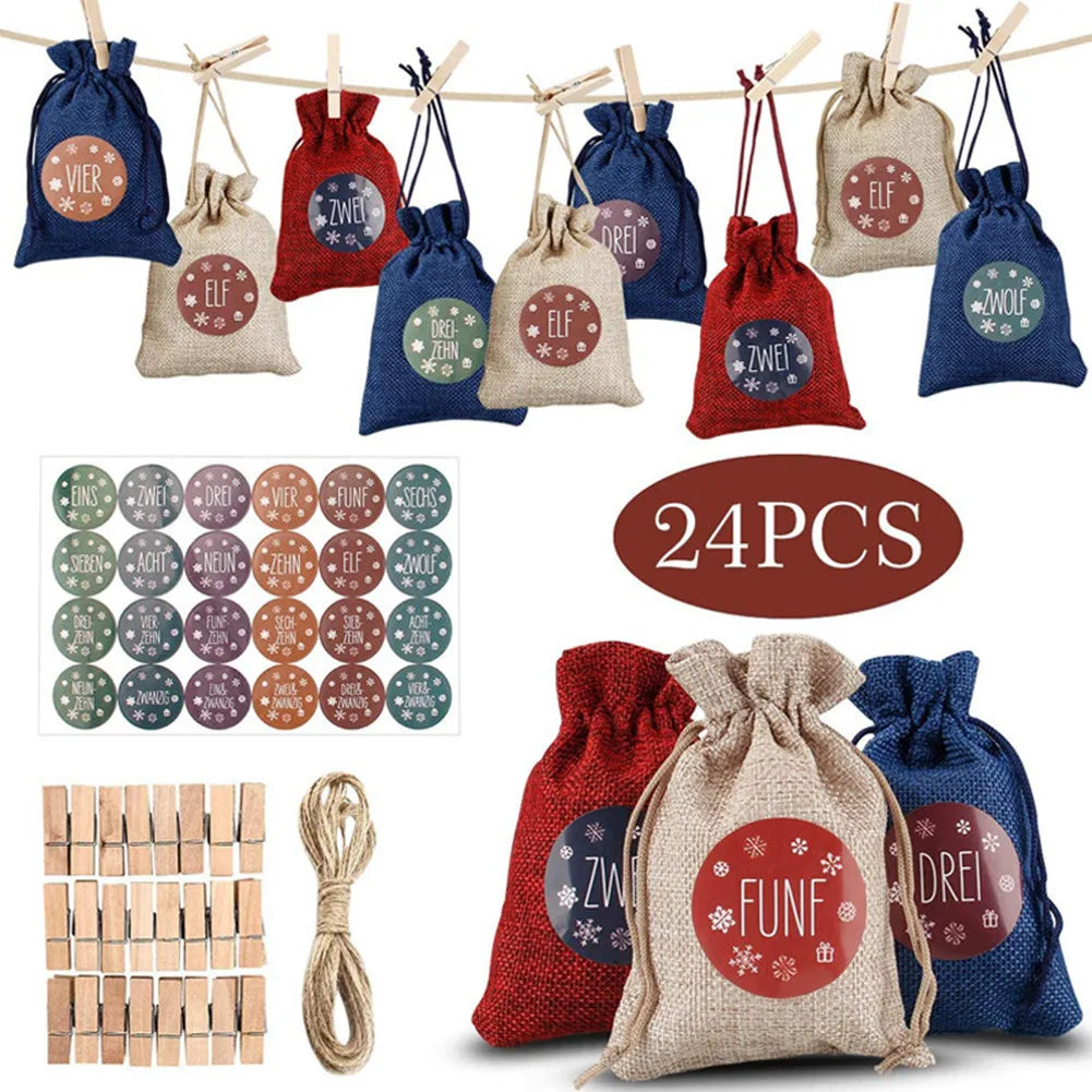 24 Mini Burlap Bags