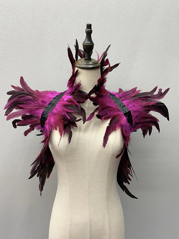 Natural Feather Shrugs Shawl For Women