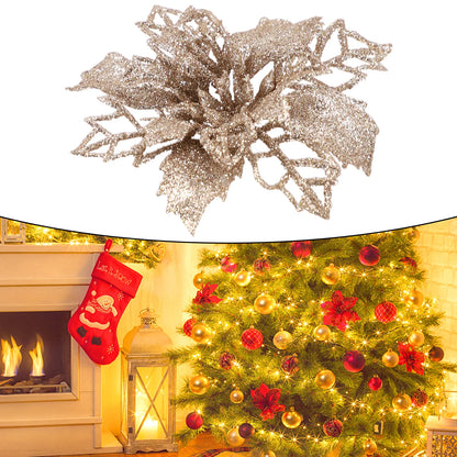 Artificial Flower Hollow Ornaments – Christmas Tree Decor