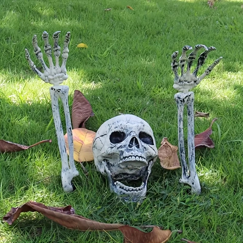 Skeleton Head Hands Halloween