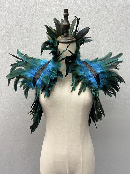 Natural Feather Shrugs Shawl For Women