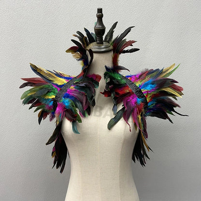 Natural Feather Shrugs Shawl For Women