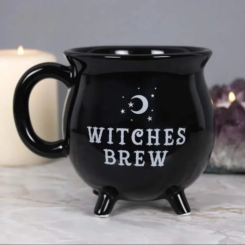 Witches Brew Black Ceramic Coffee Cup