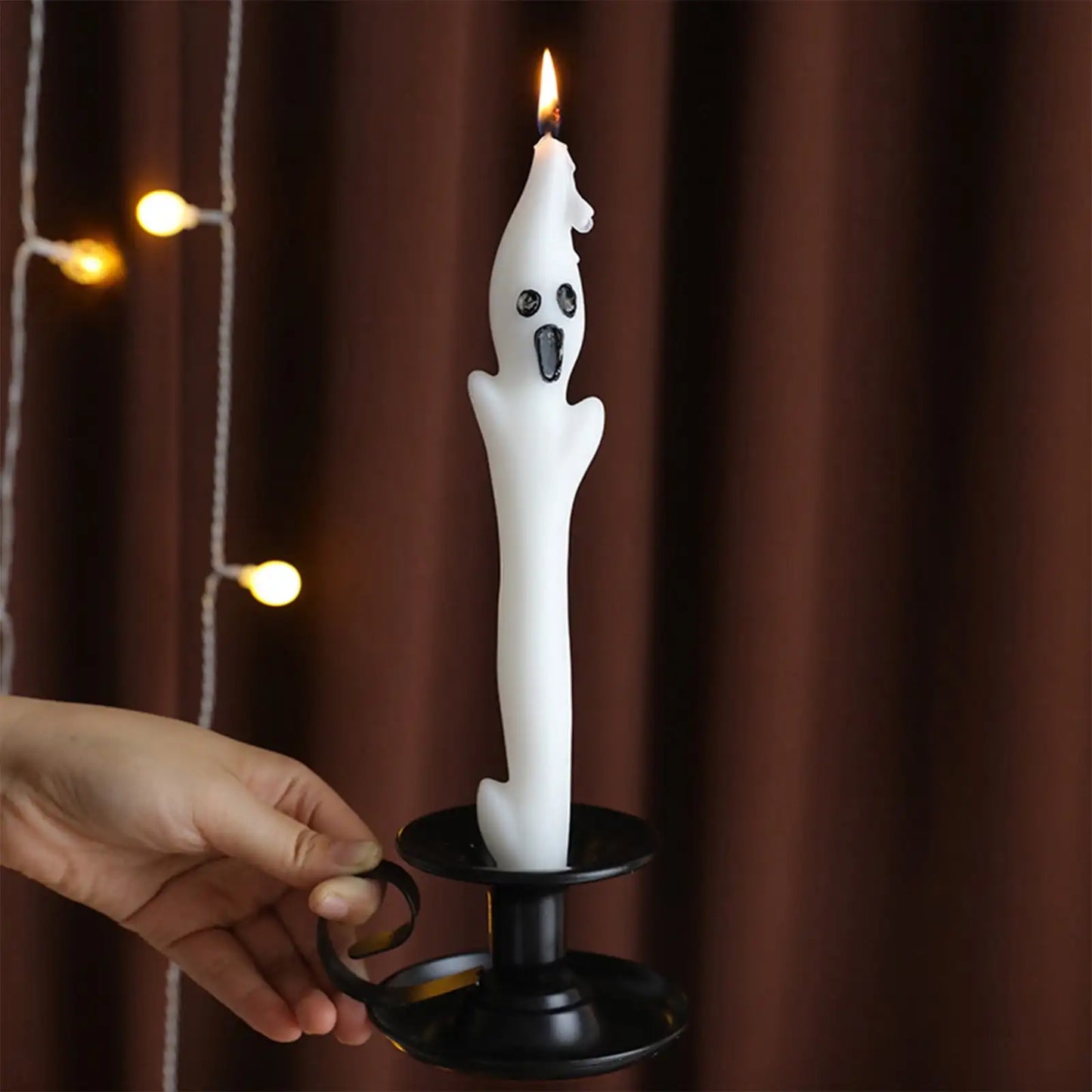 12Inch Hand-Dipped Ritual Candles With Floating Phantom Silhouettes